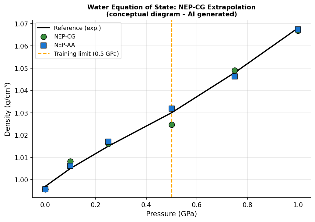 Fig2: 水の状態方程式（密度-圧力関係）