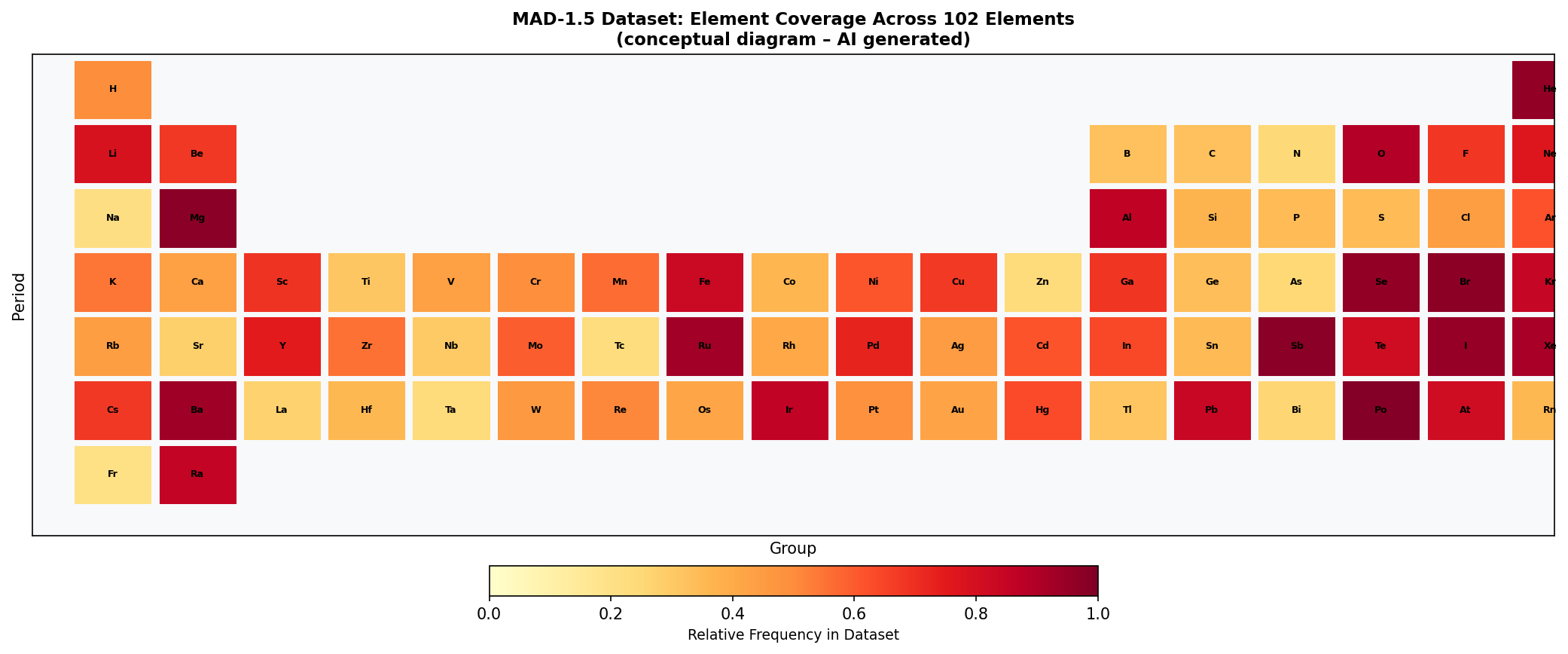 Fig1: MAD-1.5データセットの元素カバレッジ