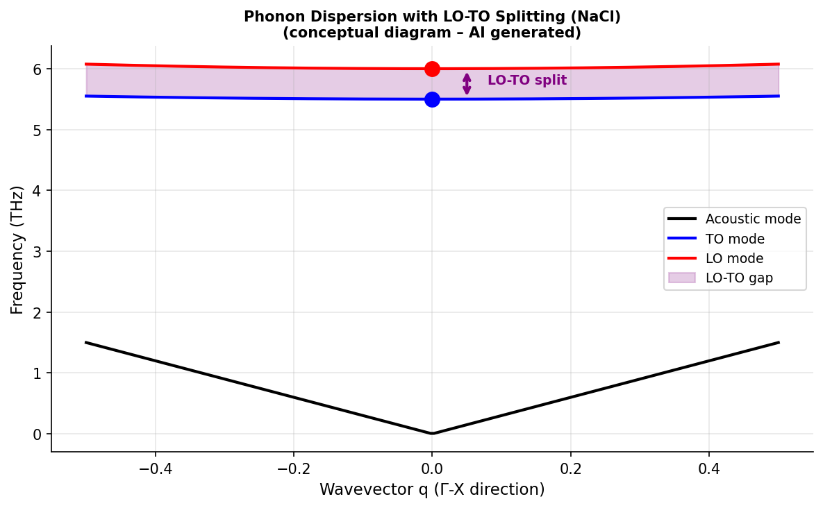 Fig2: LO-TOスプリッティングのフォノン分散