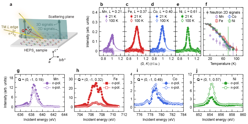Fig.3 RSXS element-selective magnetic measurements