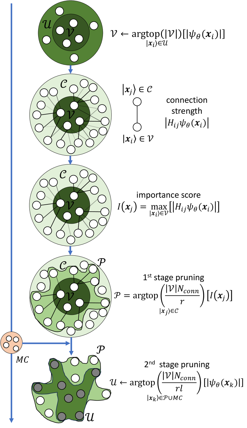 図1：2段階プルーニングアルゴリズムの概略図