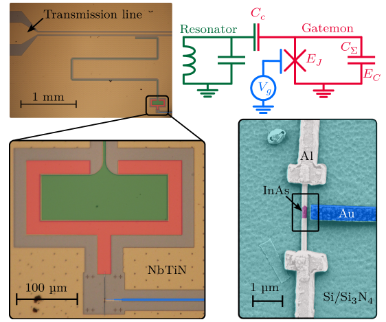 デバイス構造の概念図と電子顕微鏡写真
