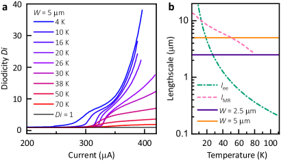 Fig.3 温度依存性と特性長スケールの比較